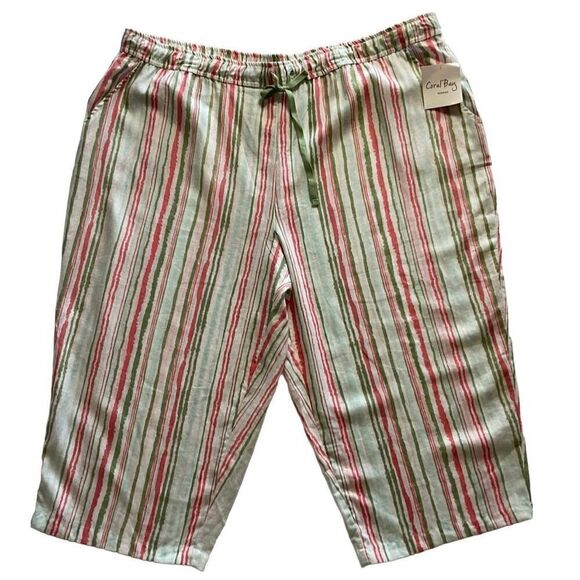 CORAL BAY Women’s 3X Drawstring Capris - Picture 1 of 8